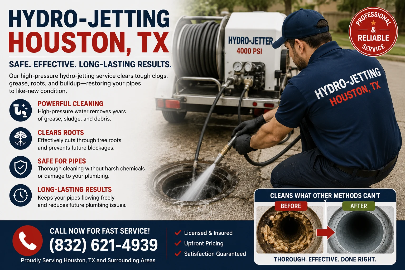 Hydro Jetting in Houston TX by Affordable Plumbing Services